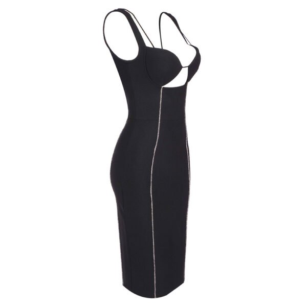 Eclipse Bodycon Dress – Rhinestone Cutout Cocktail Dress