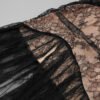 Midnight Lace Pleated Maxi Dress – Elegant Evening Gown
