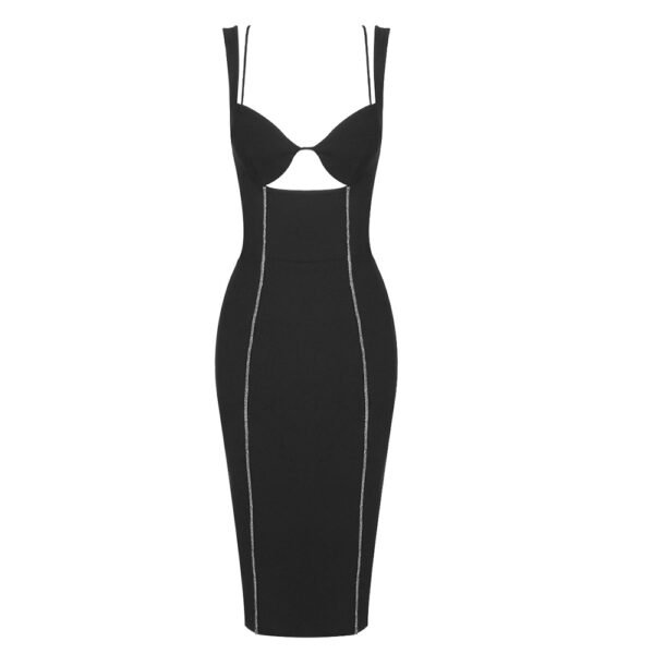 Eclipse Bodycon Dress – Rhinestone Cutout Cocktail Dress