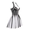 French Riviera Halter Mini Dress – Striped Summer Knit