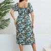 Plus Size Off-Shoulder Slit Vacation Dress