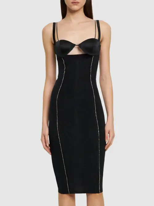Eclipse Bodycon Dress – Rhinestone Cutout Cocktail Dress
