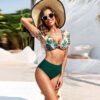 Metal High-Waist Bikini – Chic & Playful Beachwear
