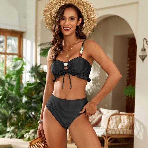 Beaded Three-Piece Bikini Set – Boho Beach Chic