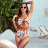 GeoChic One-Piece Swimsuit – Abstract Elegance