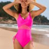 Mesh Ruched One-Piece Swimsuit