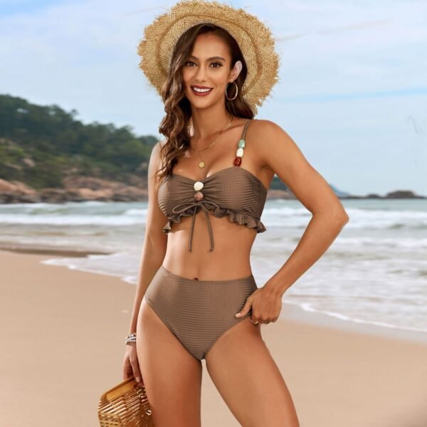 Beaded Three-Piece Bikini Set – Boho Beach Chic