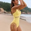 Mesh Ruched One-Piece Swimsuit