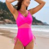 Mesh Ruched One-Piece Swimsuit