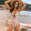 Scalloped Floral One-Piece Swimsuit – Chic & Playful