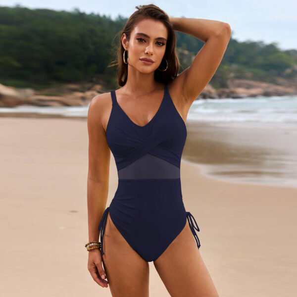 Mesh Ruched One-Piece Swimsuit