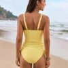 Mesh Ruched One-Piece Swimsuit
