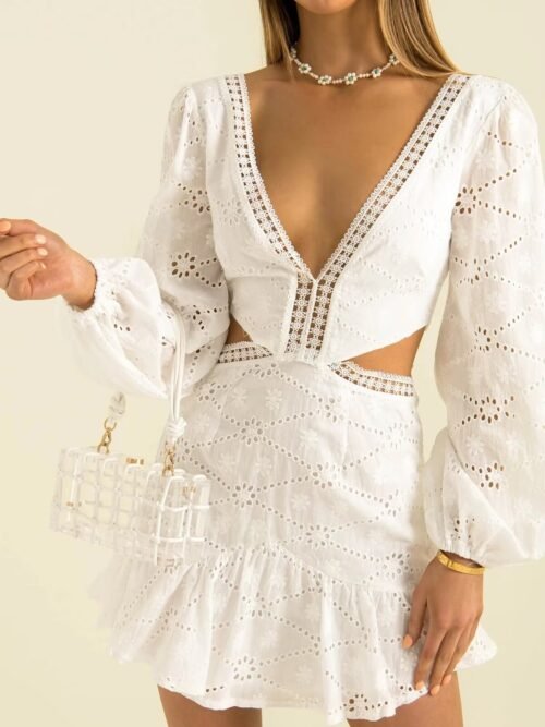 Sunlace Cutout Cotton Dress