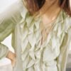 Translucent Ruffle Blouse