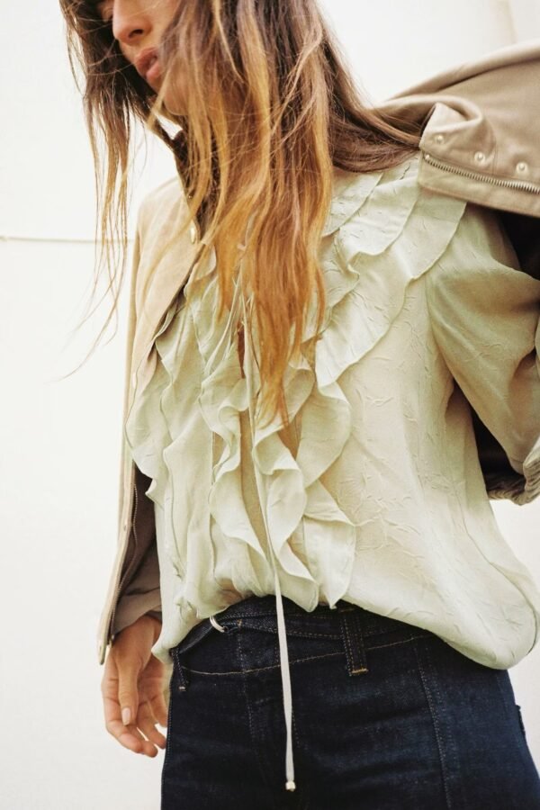 Translucent Ruffle Blouse