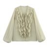 Translucent Ruffle Blouse