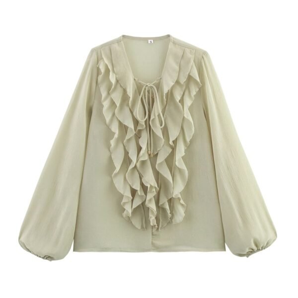 Translucent Ruffle Blouse