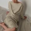 Asymmetric Tie-Detail Two-Piece Set