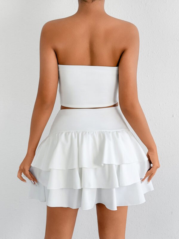 Lace Tiered Tube Top & Mini Skirt Set