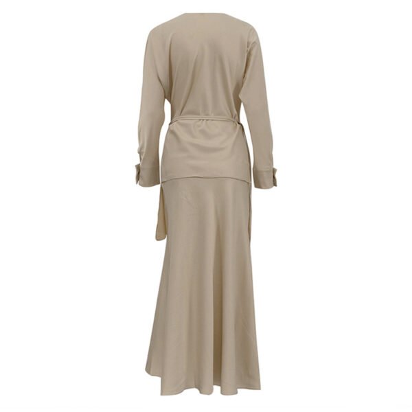 Asymmetric Tie-Detail Two-Piece Set