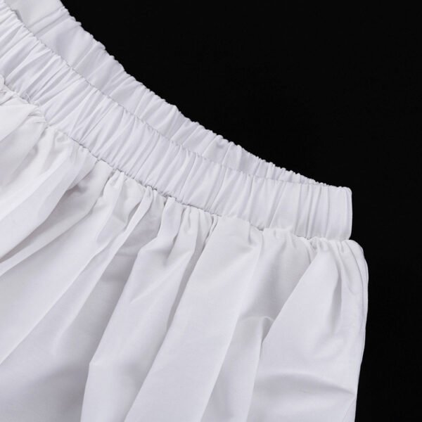 Draped Lace-Up Top & Skirt Set
