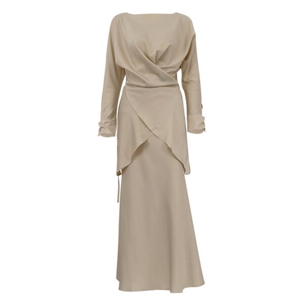 Asymmetric Tie-Detail Two-Piece Set