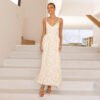 Wild Bloom Backless Midi Dress