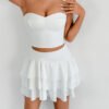 Lace Tiered Tube Top & Mini Skirt Set
