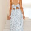 Wild Bloom Backless Midi Dress