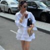 Power Poise White Shirt & Skirt Set