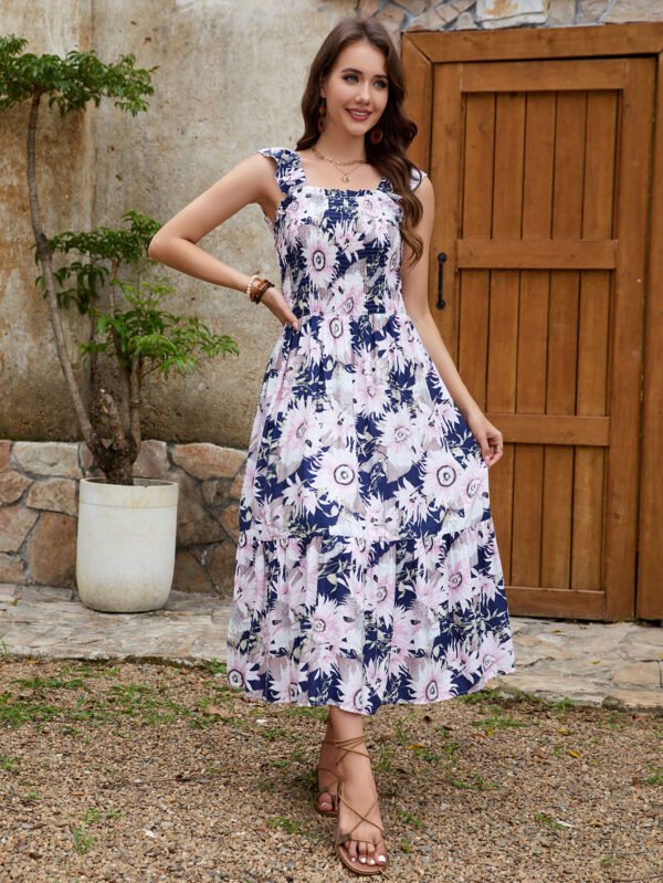 Anaïs Ruffle Midi Dress