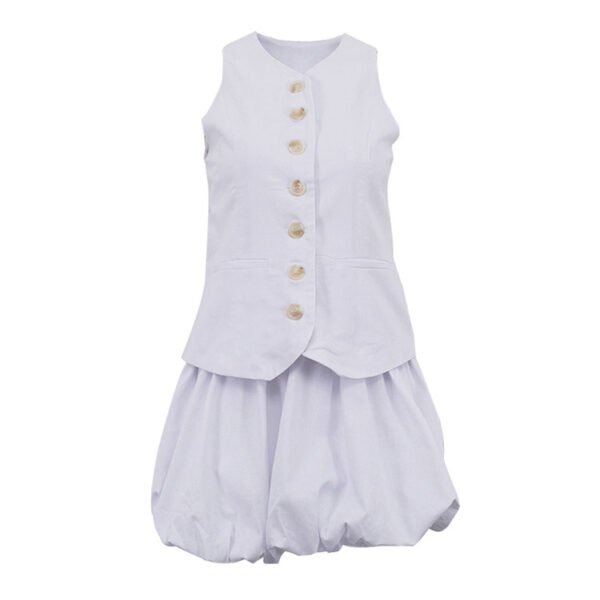 Summer Charm Cotton Two-Piece Skirt Set