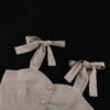 Cotton Bow Vest & Shorts Set