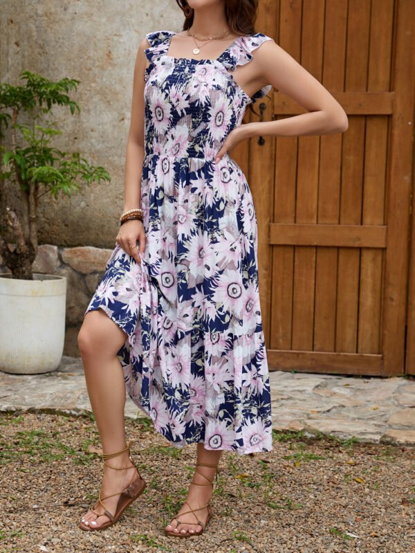 Anaïs Ruffle Midi Dress