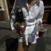 Power Poise White Shirt & Skirt Set