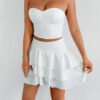 Lace Tiered Tube Top & Mini Skirt Set