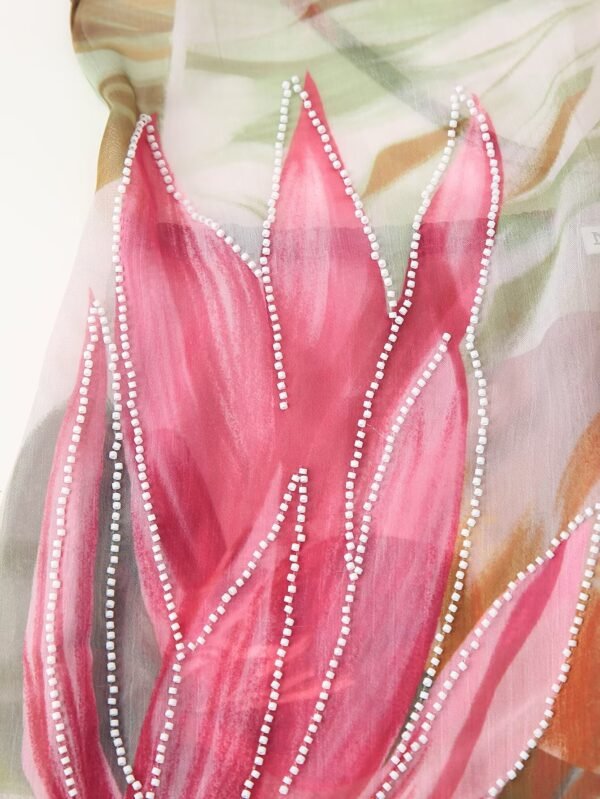 Retro Leaf Print Halter Maxi Dress