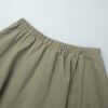 Cotton Linen Round Neck Vest & Pleated Skirt Set