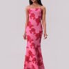 3D Floral Lace Sheath Maxi Dress