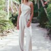 One-Shoulder Cutout Vest & Strap Pants Set