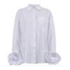 Floral Stitch Cotton Office Shirt