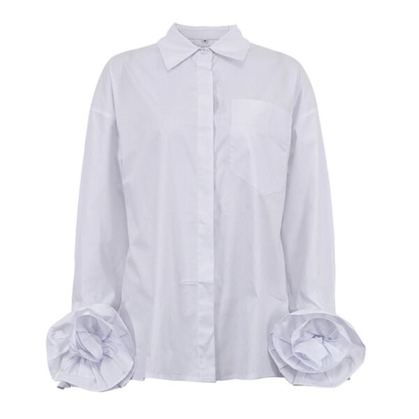 Floral Stitch Cotton Office Shirt