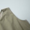 Cotton Linen Round Neck Vest & Pleated Skirt Set