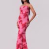 3D Floral Lace Sheath Maxi Dress