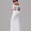 Off-Shoulder Sequin Mesh Maxi Dress