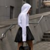 Hooded Cotton Office Cardigan Shirt