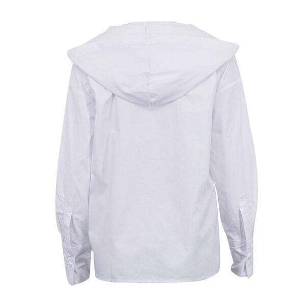 Hooded Cotton Office Cardigan Shirt