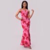 3D Floral Lace Sheath Maxi Dress